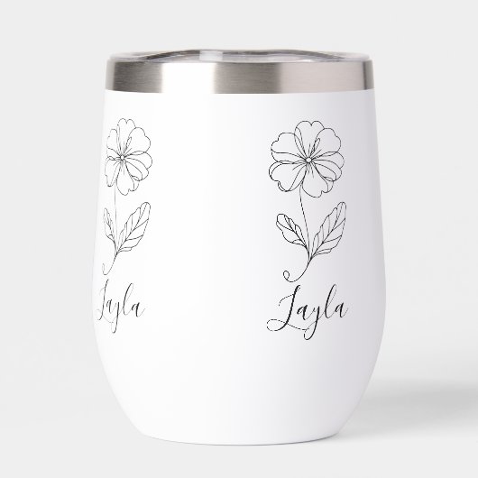 Gepersonaliseerde naam Februari sleutelbloem Geboo (Achterkant)