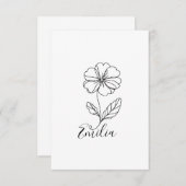 Gepersonaliseerde naam Februari sleutelbloem Geboo Bedankkaart (Voorkant / Achterkant)