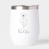 Gepersonaliseerde naam Februari Violet Geboorteblo (Links)