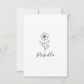 Gepersonaliseerde naam Februari Violet Geboorteblo Bedankkaart (Voorkant)