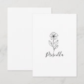 Gepersonaliseerde naam Februari Violet Geboorteblo Bedankkaart (Voorkant / Achterkant)