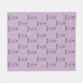 Gepersonaliseerde naam Februari Violet Geboorteblo Fleece Deken (Voorkant (Horizontaal))
