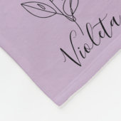 Gepersonaliseerde naam Februari Violet Geboorteblo Fleece Deken (Hoek)