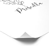 Gepersonaliseerde naam Februari Violet Geboorteblo Foto Afdruk (Hoek)