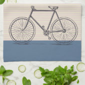 Gepersonaliseerde naam  fiets stijlvol theedoek (Gevouwen)