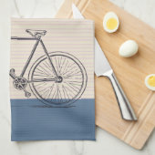 Gepersonaliseerde naam  fiets stijlvol theedoek (Quarter Fold)