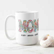 Gepersonaliseerde naam Floral Blessed Mom
