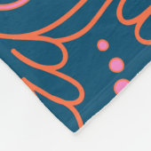 Gepersonaliseerde naam Floral Mandala Blauw Roze U Fleece Deken (Hoek)