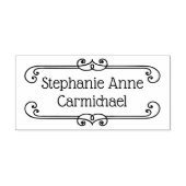 Gepersonaliseerde naam Flourish Lijst Rubberstempel (Afrduk)