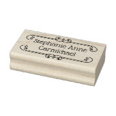 Gepersonaliseerde naam Flourish Lijst Rubberstempel (Stempel)