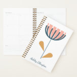 Gepersonaliseerde naam Folk Flower Minimalist Flor Planner<br><div class="desc">Blijf georganiseerd in stijl met deze gepersonaliseerde planner met een modern minimalistisch bloemontwerp. De strakke lay-out en hedendaagse botanische kunstwerken maken het perfect voor studenten,  professionals en drukke personen die houden van chique en functionele briefpapier. Ideaal voor planning,  notities maken en doelen stellen met een persoonlijk tintje.</div>