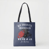 Gepersonaliseerde naam football grootouders gezegd tote bag (Voorkant)