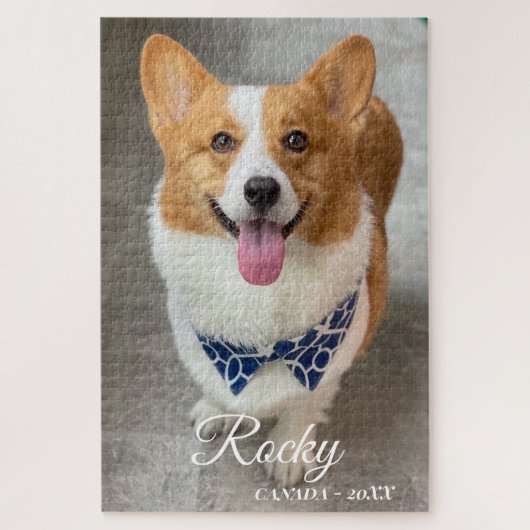 gepersonaliseerde NAAM & foto hond Legpuzzel (Verticaal)