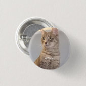 Gepersonaliseerde naam Foto Ronde Button 3,2 Cm (Voorkant /achterkant)