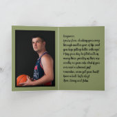 Gepersonaliseerde naam Foto Sentiment Sport Basket Kaart (Binnen)