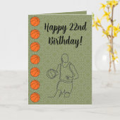 Gepersonaliseerde naam Foto Sentiment Sport Basket Kaart (Gele Bloem)