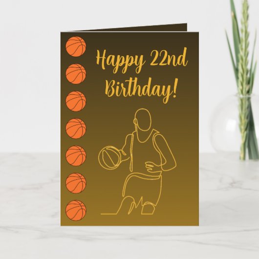 Gepersonaliseerde naam Foto Sentiment Sport Basket Kaart (Voorkant)