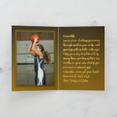 Gepersonaliseerde naam Foto Sentiment Sport Basket Kaart (Binnen)