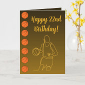 Gepersonaliseerde naam Foto Sentiment Sport Basket Kaart (Gele Bloem)