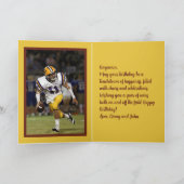 Gepersonaliseerde naam Foto Sentiment Sport Footba Kaart (Binnen)