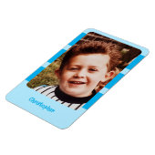 Gepersonaliseerde naam foto toevoegen met blauwe s magneet (Linkerzijde)