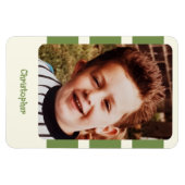 Gepersonaliseerde naam foto toevoegen met groene s magneet (Horizontaal)
