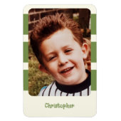 Gepersonaliseerde naam foto toevoegen met groene s magneet (Verticaal)