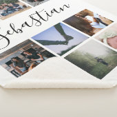 Gepersonaliseerde Naam Fotocollage Sherpa Deken (3/4)