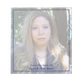 Gepersonaliseerde naam & fotosjabloon notitieblok (Voorkant)