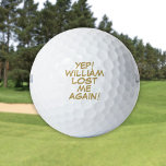 Gepersonaliseerde naam Fun Gold Verloren bericht Golfballen<br><div class="desc">Vermeng je ballen nooit meer. Geef de naam een persoonlijk tintje aan de creëer unieke golfballen die ontworpen zijn om een wit,  knal,  zap in iemands spel te zetten. Ontworpen door: Thisnotme©</div>