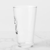 Gepersonaliseerde naam Funny Beer Glass Glas (Links)