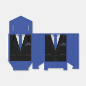 Gepersonaliseerde Naam Funny Business Suit Stropda Bedankdoosjes (Uitgevouwen)