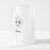 Gepersonaliseerde naam Funny Dad Matglas Bierpul (Voorkant links)