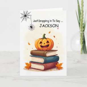 Gepersonaliseerde naam Funny Halloween Schattige S Kaart