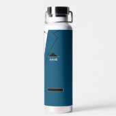 Gepersonaliseerde naam Funny Water Bottle Blue Sui Waterfles (Achterkant)