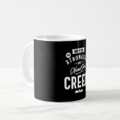 Gepersonaliseerde naam geboortedag gecrediteerd koffiemok (Voorkant links)