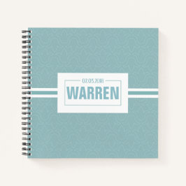 Gepersonaliseerde naam geboortedatum eenvoudige bl notitieboek