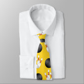 Gepersonaliseerde naam geel bowlingpatroon stropdas (Gebonden)