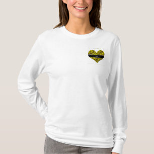 Gepersonaliseerde naam geel luipspatroon t-shirt