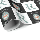 Gepersonaliseerde naam Gekke Goose Teacher Club Cadeaupapier (Rol Hoek)