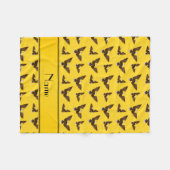 Gepersonaliseerde naam gele adelaars fleece deken (Voorkant (Horizontaal))