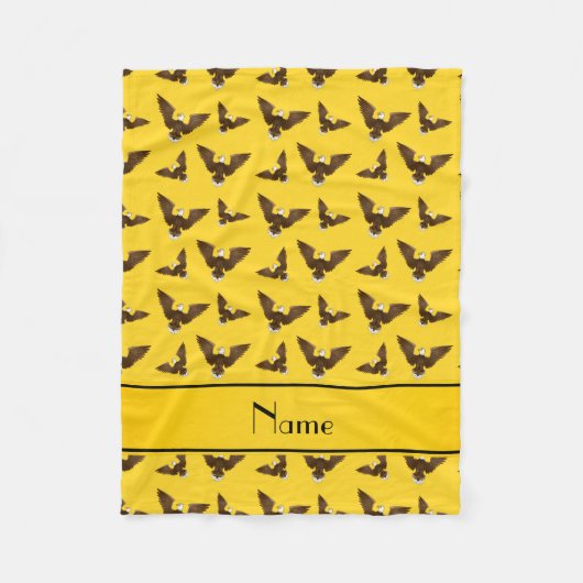 Gepersonaliseerde naam gele adelaars fleece deken (Voorkant)