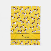 Gepersonaliseerde naam gele britanspanielhonden fleece deken (Voorkant)