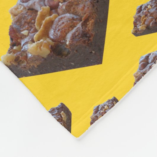 Gepersonaliseerde naam gele brownies fleece deken (Hoek)