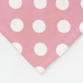 Gepersonaliseerde naam gele giraffe roze polka dot fleece deken (Hoek)