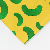 Gepersonaliseerde naam gele groene augurken fleece deken (Hoek)