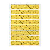 Gepersonaliseerde naam gele honingraat omwikkelbaar adreslabel (Vel)