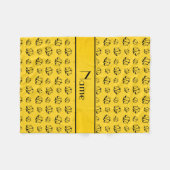 Gepersonaliseerde naam gele justitieschaal fleece deken (Voorkant (Horizontaal))