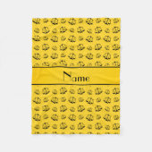 Gepersonaliseerde naam gele justitieschaal fleece deken (Voorkant)