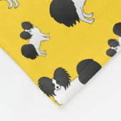 Gepersonaliseerde naam gele papillonhonden fleece deken (Hoek)